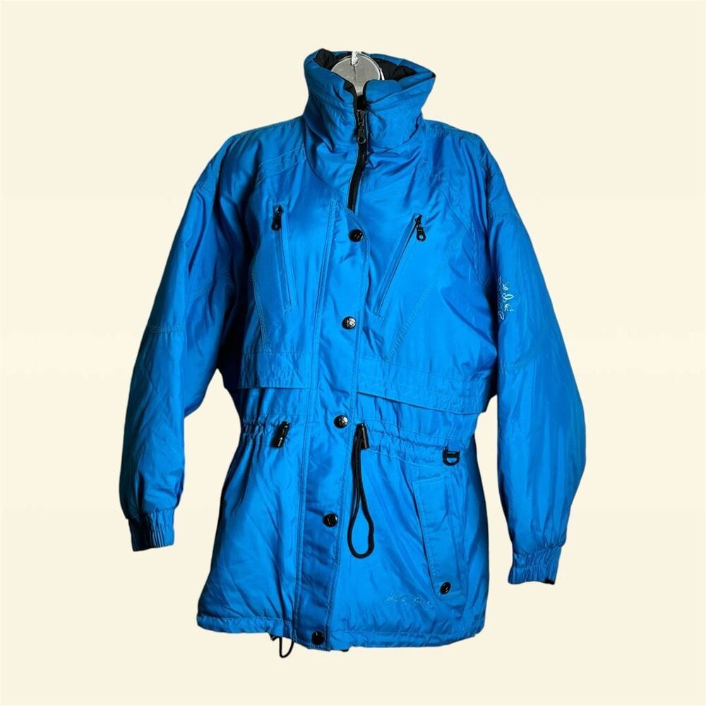 Vintage Black Bear Women’s Blue Winter Ski Jacket Size 8 80s/90s